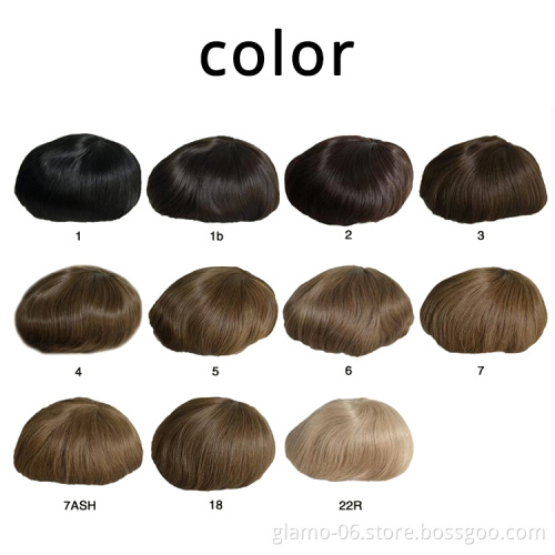 Stock Toupee 8x10 6inch Human Hair Full Swiss INDIAN Hair 1 Piece/pack 4-6 Inch Straight/curl OPP DHL\UPS\FEDEX\EMS\TNT